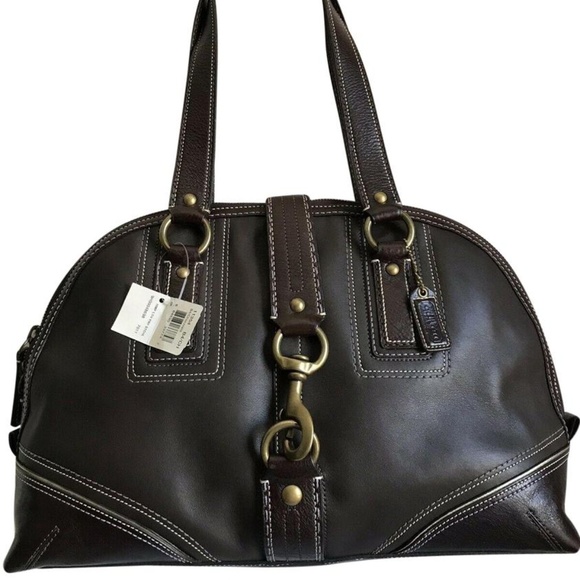 Coach Handbags - NWT! COACH Large Brown Leather Shoulder Bag